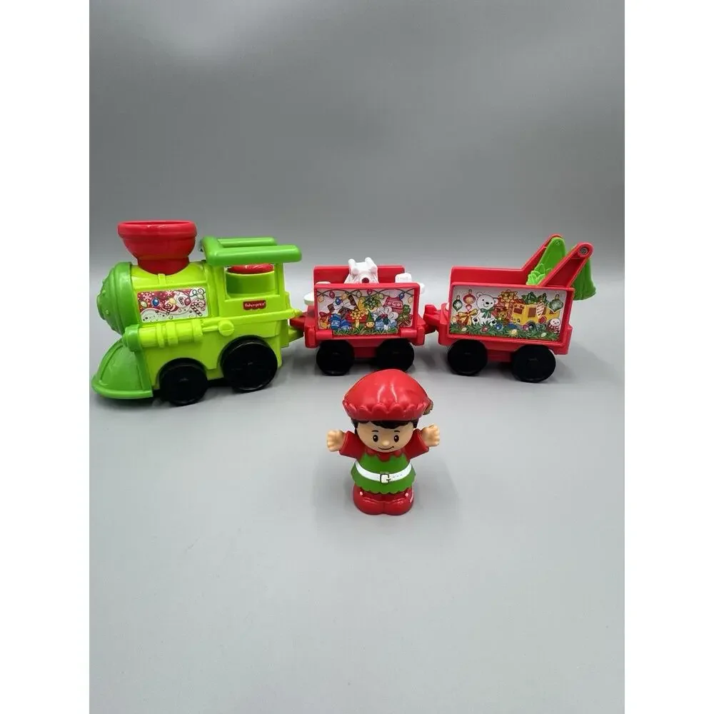 Vintage Little People Musical Christmas Train Fisher-Price Tested & Working